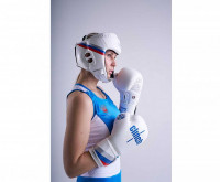 Боксерские перчатки Clinch Olimp C111 White/Blue