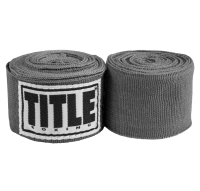 Боксерские бинты TITLE Boxing Select 180" Semi Elastic Grey