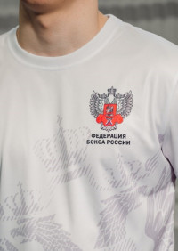 Футболка тренировочная Напролом Федерация Бокса России Белая 