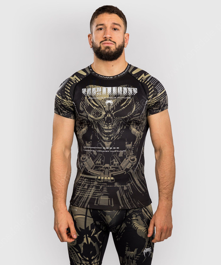 Рашгард Venum Invader Black/Sand S/S