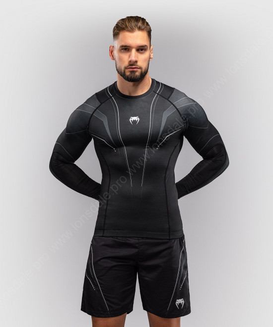 Рашгард Venum Streamline Black/White L/S