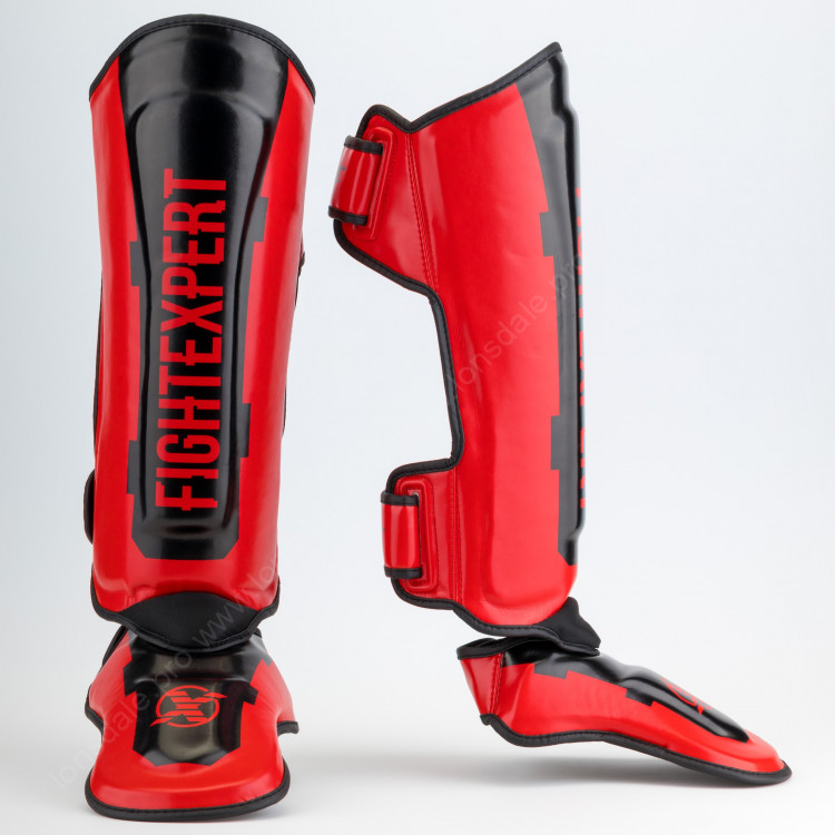 Защита голени и стопы Fight EXPERT Boxing Black/Red