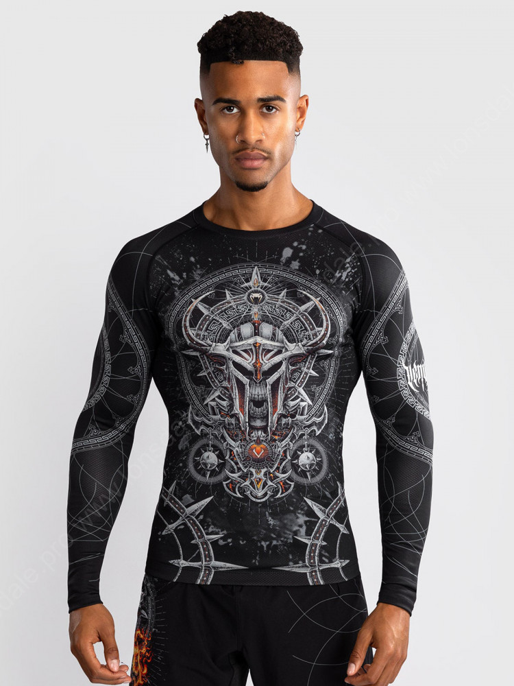 Рашгард Venum Gladiator 5.0 Black/Silver L/S