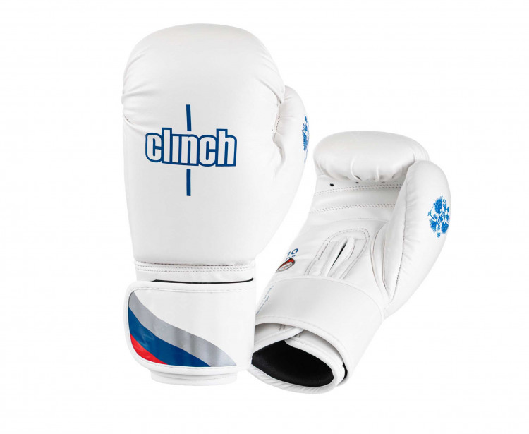 Перчатки боксерские Clinch Olimp 2.0 бело-синие C211