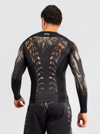 Рашгард Venum Tiger Black/Neo Orange L/S