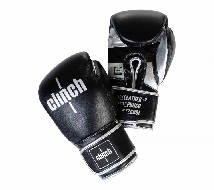 БОКСЕРСКИЕ ПЕРЧАТКИ CLINCH PUNCH 2.0 BLACK/SILVER C141