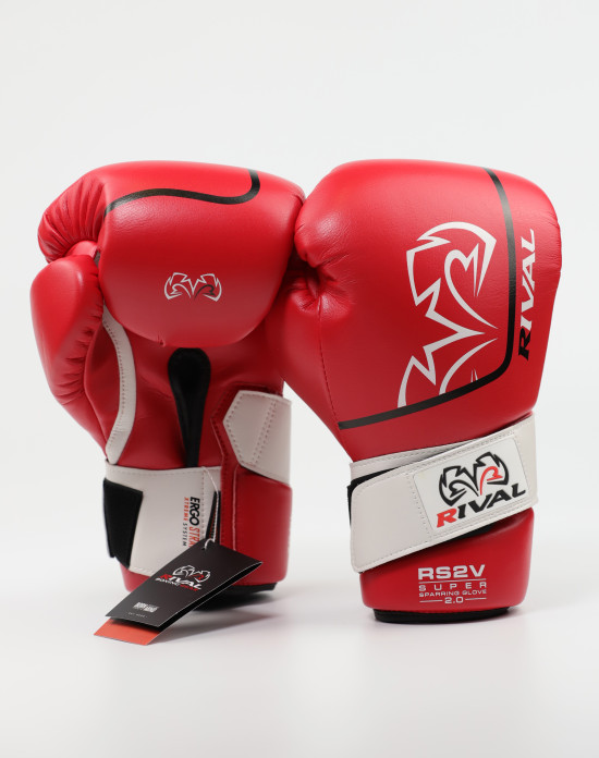 Боксерские перчатки RIVAL RS2V SUPER SPARRING GLOVES 2.0 Red