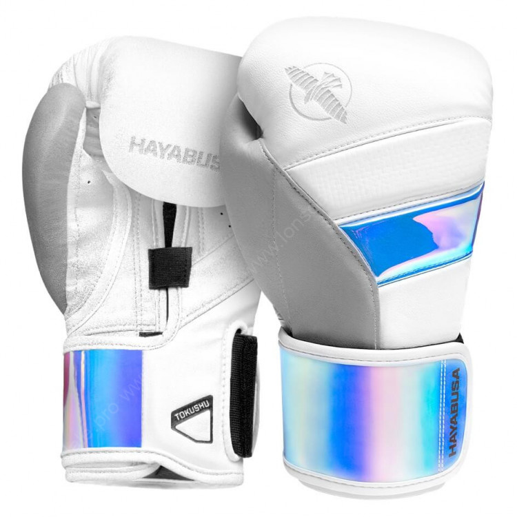 Боксерские перчатки Hayabusa T3 Boxing Gloves - White / Iridescent