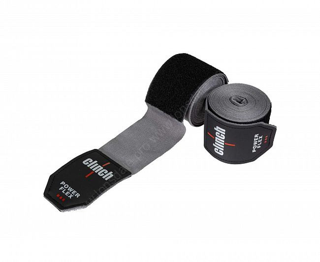 Бинты боксерские Clinch Boxing Hand Wrap Power Flex Cерые C239