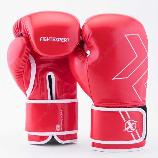 Боксерские перчатки FIGHTEXPERT Olympic Red