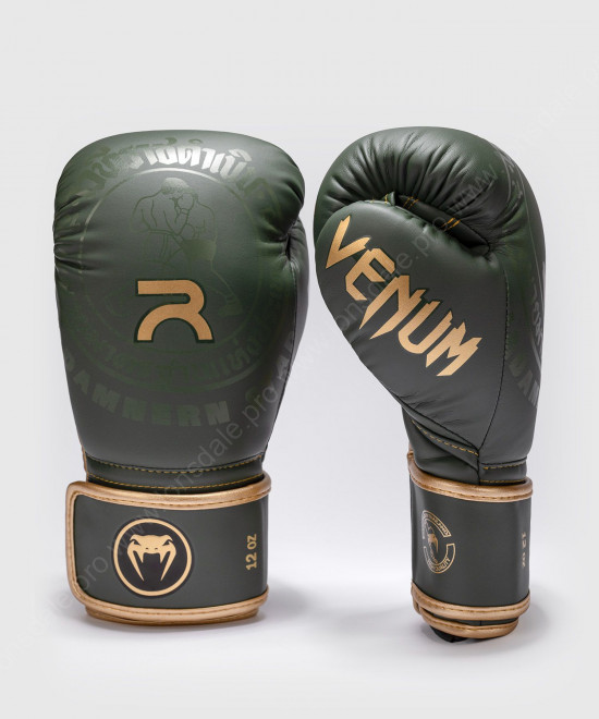 Боксерские перчатки Venum x Rajadamnern Military Green