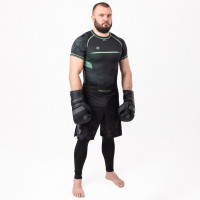 Рашгард с коротким рукавом FIGHTEXPERT COMBAT Black Green